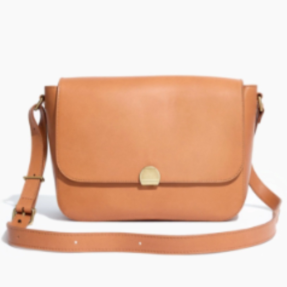 Madewell Abroad Shoulder Bag Camel Leather NWT